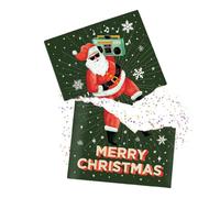 Never Gonna Give You Up Christmas Card, Greeting Cards, Prank Christmas Card, Christmas Card, Winter Festival Message Card For New Year Blessing Letters