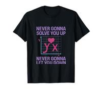 Never Gonna Solve You Up 80s Neon Math Pixel Love T-Shirt