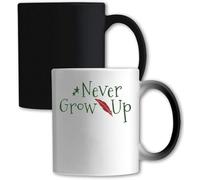 Never Grow Up Feather Color Changing Mug White