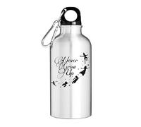 Never Grow Up Flying Tourist Water Bottle Silver