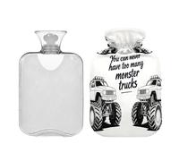 Never Have Too Many Monsters Black hot Water Bottle with Soft Cover 2L Water Bottle Bag for Hand Feet Warmer Menstrual Cramps Bolsa Caliente para Dolores musculares