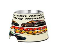 Never Have Too Many Monsters Colorful Dogs Feeding Bowls Elevated Stainless Steel Pets Basic Bowls for Medium Dogs Slow Down Eating