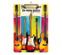 Never Have Too Many Tuitars Colorful A4 Plastic clipboard Hard Board Therapy clipboard for Softball Coaches Teacher Size 9 x 12