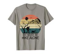 Never Hike Alone Dog Mountain Hiking Hiker T-Shirt