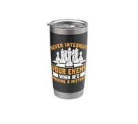 Never Interrupt Your Enemy When He's Making A Mistake Stainless Steel Insulated Tumbler