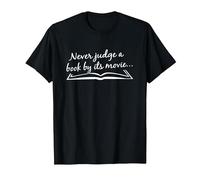Never Judge A Book by It's Movie Shirt T-Shirt, Men, Black, Large