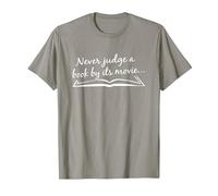 Never Judge A Book by It's Movie Shirt T-Shirt, Men, Slate Grey, Small