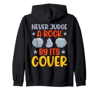 Never Judge A Rock By Its Cover Geology Pun Zip Hoodie