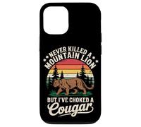Never Killed a Mountain Lion Funny Cougar Hunting Retro Case for iPhone 12/12 Pro