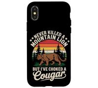 Never Killed a Mountain Lion Funny Cougar Hunting Retro Case for iPhone X/XS