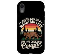 Never Killed a Mountain Lion Funny Cougar Hunting Retro Case for iPhone XR