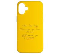Never Lose Hope God Works Miracles Case for iPhone 16 Plus