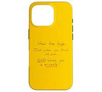 Never Lose Hope God Works Miracles Case for iPhone 16 Pro