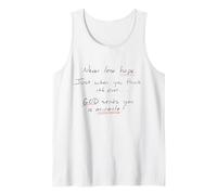 Never Lose Hope God Works Miracles Tank Top
