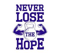 Never Lose The Hope Gym Design Vinyl Wall Stickers 40x51.7cm Can Modify and add Information DarkBlue