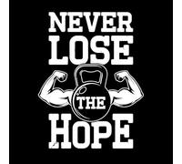 Never Lose The Hope Gym Design Wall Stickers 52x67.2cm Waterproof White
