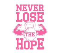 Never Lose The Hope Gym Design Wall Stickers 64x82.7cm Store Decoration Pink