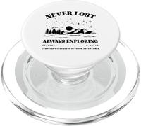 Never Lost Always Exploring Offline & Alive (Nature Graphic) PopSockets PopGrip for MagSafe