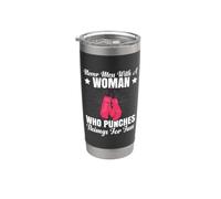 Never Mess with a Woman who Punches Things for Fun Stainless Steel Insulated Tumbler