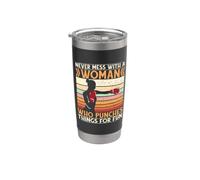 Never Mess with a Woman who Punches Things for Fun Stainless Steel Insulated Tumbler