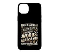 Never Mess With an English Teacher Funny Grammar Quote Case for iPhone 14 Plus