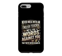 Never Mess With an English Teacher Funny Grammar Quote Case for iPhone 7 Plus/8 Plus