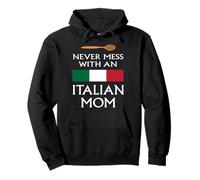Never Mess With An Italian Mom funny mother proud Italy flag Pullover Hoodie