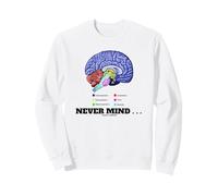 Never Mind... Human Brain Anatomy Psyche Psychology Humor Sweatshirt