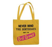 Never Mind the Birthdays Best Granny Tote Bag - Funny Gran Grandma Birthday Gift Punk