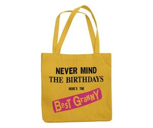 Never Mind the Birthdays Best Granny Tote Bag - Funny Gran Grandma Birthday Gift Punk