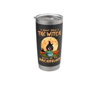 Never Mind The Witch Beware of Dachshund Dog Halloween Stainless Steel Insulated Tumbler