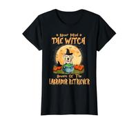 Never Mind The Witch Beware of Labrador Retriever Halloween Value Graphic T-Shirt, Women, Black, XS