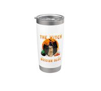 Never Mind The Witch Beware of Russian Blue Cat Halloween Stainless Steel Insulated Tumbler