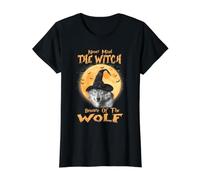 Never Mind The Witch Beware of The Wolf Halloween Value Graphic T-Shirt, Women, Black, XL