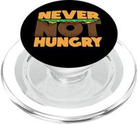 Never Not Hungry I Could Eat Hamburger Funny Always Eating PopSockets PopGrip for MagSafe
