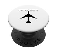 Never Poke The Bear Fighter Jet Design for Aviation Fans PopSockets Adhesive PopGrip