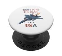 Never Poke The Bear Fighter Jet Design for USA Fans PopSockets Adhesive PopGrip