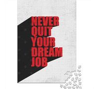 Never Quit Adult Jigsaw Puzzle, 1000 Pieces, 52x38cm/1000pcs, Clean White Cardboard for Sorting; for Quiet Focus at Your Own Pace