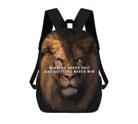 Never Quit Motivation Backpack, 3D Printed School Bag, School Lunch Bag, Travel Backpack, Friends Backpack, School Backpack for Girls And Boys 17inch