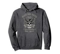 Never Ride Faster - Motorcycle Graphic Pullover Hoodie
