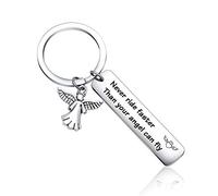 Never Ride Faster Than Your Angel Can Fly Ride Safe Keychain Motorcycle Lover Keyring Rider Gift Size: Regular