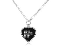Never Run With Bagpipes You Could Get Kilt Ashes Necklace Dog Pet Urn Necklace Heart Cremation Jewelry with Fill Kit