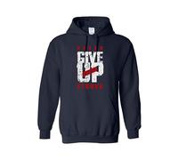 Never Saty Give Up Stay Strong Navy Large Hoodie | Motivational Pullover Sweatshirt | Inspirational Gym & Mindset Hoodie | Unisex Athletic Hoodie for Men & Women