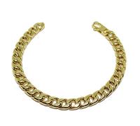 Never say Never Men's Bracelet 18 K Yellow Gold 8 mm Wide 21.50 cm Long Lobster Claw Clasp. 11.95gr Gold 18k