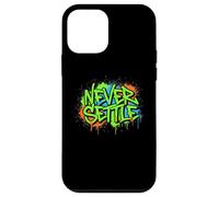 Never Settle Graffiti Street Art Quote Case for iPhone 12 mini