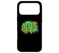 Never Settle Graffiti Street Art Quote Case for iPhone 17 Pro Max