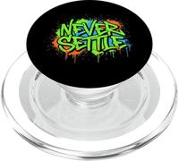Never Settle Graffiti Street Art Quote PopSockets PopGrip for MagSafe