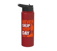 Never Skip Hop Day Amputee Stainless Steel Insulated Water Bottle