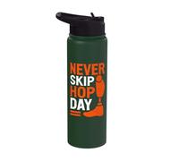 Never Skip Hop Day Amputee Stainless Steel Insulated Water Bottle