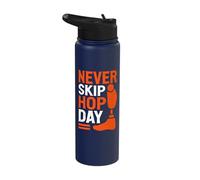 Never Skip Hop Day Amputee Stainless Steel Insulated Water Bottle